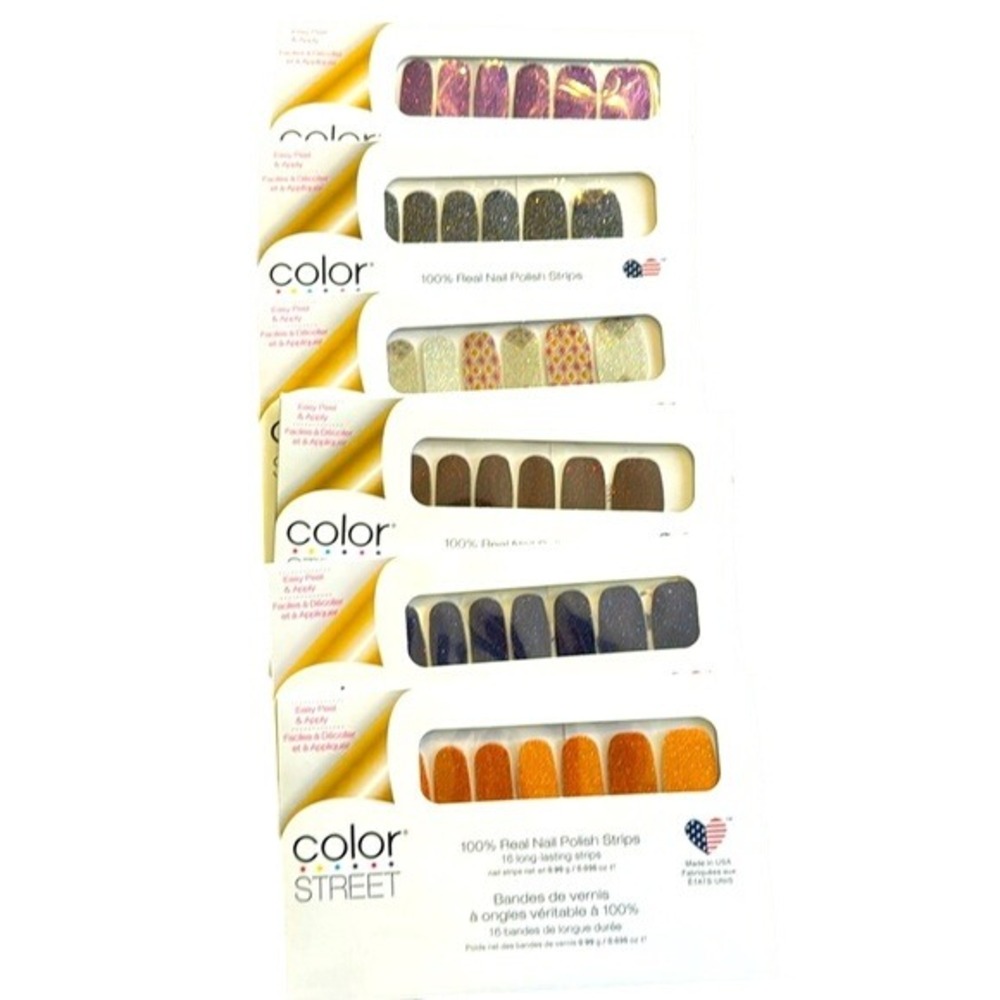 6 Sets Retired Color Street‎ Nail Strips 💅🏻 free glass nail file!